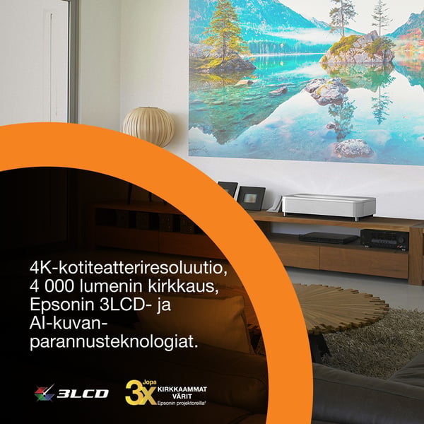 Epson Lifestudio Grand EH-LS670W – timantinvalkoinen