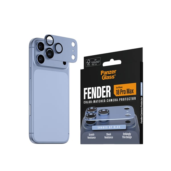 PanzerGlass ® Fender Camera Lens Protector Shades of Blue iPhone 2026 Pro Max Kirkas näytönsuoja 1 kpl
