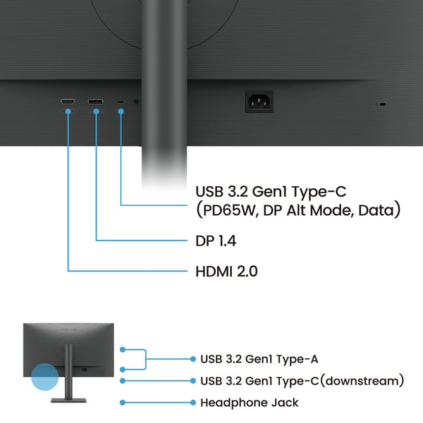 BenQ RD270Q tietokoneen litteä näyttö 68,6 cm (27") 2560 x 1440 pikseliä Wide Quad HD Musta