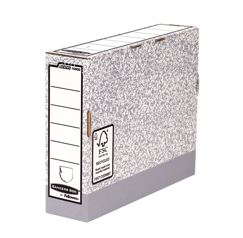 Fellowes 1080001 kansioiden säilytyslaatikko Paperi Harmaa
