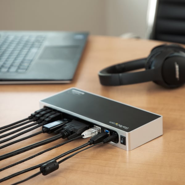 StarTech.com Dubbelskärms-, USB 3.0-dockningsstation - 6x USB 3.0