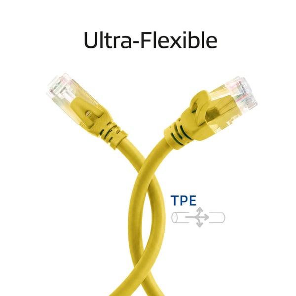 ACT FC1815 netværkskabel Gul 15 m Cat6a U/UTP (UTP) Rund