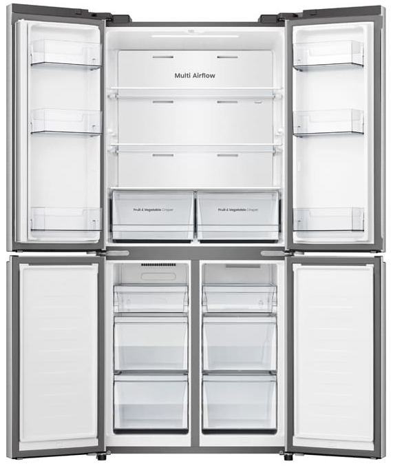 Hisense RQ5P470SEIE side-by-side køle-fryseskab Fritstående 499 L Rustfrit stål