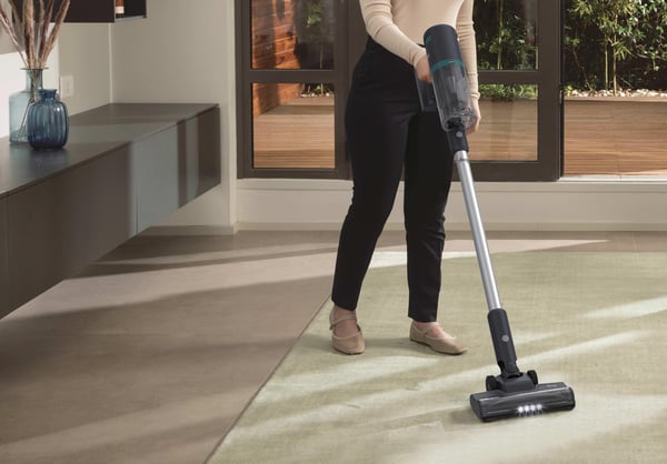 Hoover HFG10P 011 Skaftdammsugare Batteri Torr HEPA Utan påse 0,55 l 200 W Blå, Grå 2,6 Ah