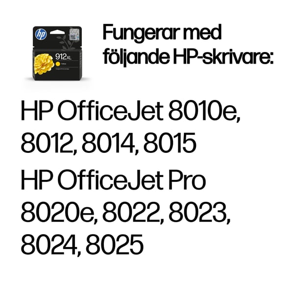 HP 912XL gul original bläckpatron med hög kapacitet