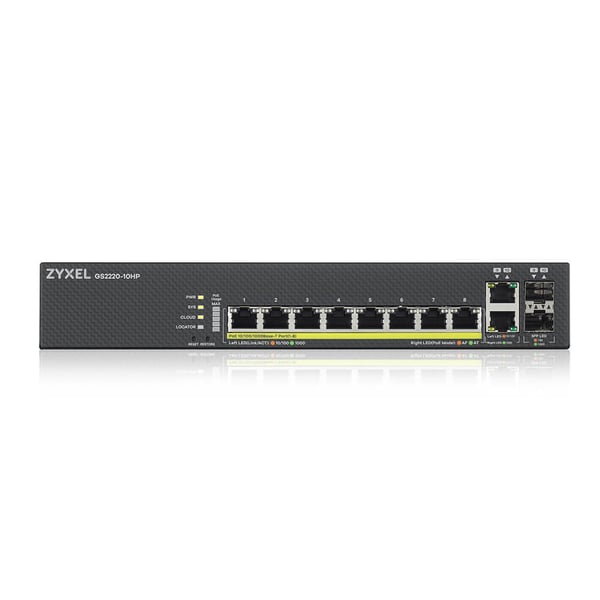 ZyXEL GS2220-10HP - Switch - hanterad - 8 x 10/100/1000 (PoE+)