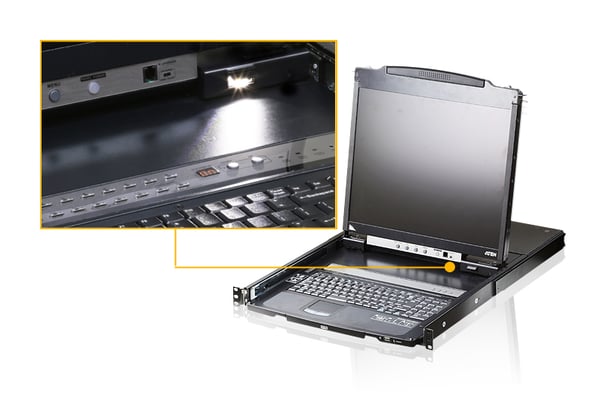 ATEN CL5800N rack 48,3 cm (19") 1280 x 1024 pixlar Metall Svart 1U