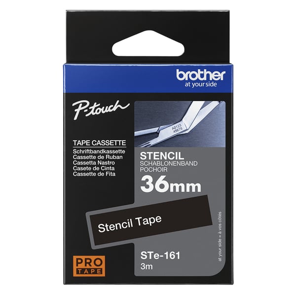 Brother STe-161 - Svart - Rulle (3,6 cm x 3 m) 1 kassett(er) Stämpeltejp