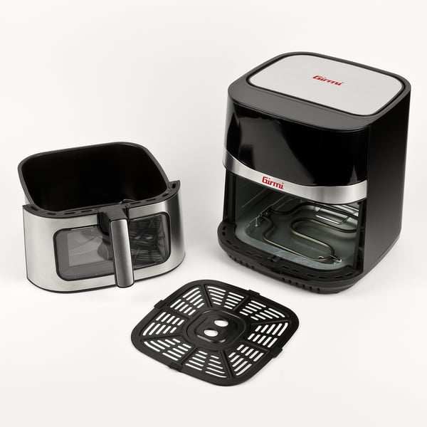 Girmi FG90 Yksi 9 L Erillinen 1700 W Kuumakiertoilmakypsennin Musta, Ruostumaton teräs