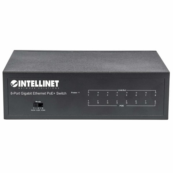 Intellinet 561204 netværksswitch Administreret Gigabit Ethernet (10/100/1000) Strøm over Ethernet (PoE) Sort