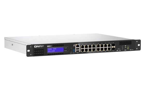 QNAP QGD-1600 Administreret Gigabit Ethernet (10/100/1000) 1U Sort, Grå
