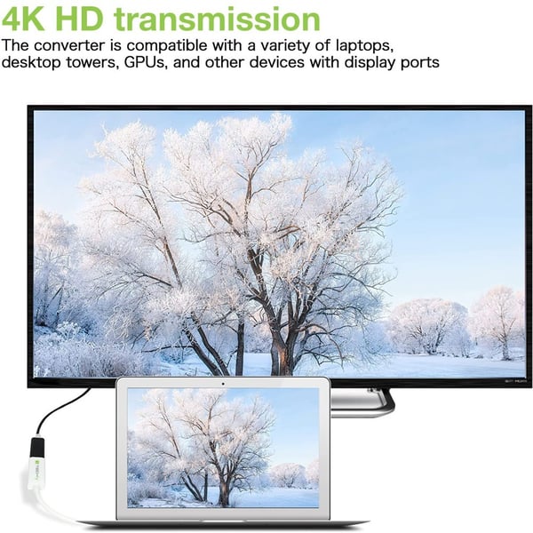 Techly IADAP DP-HDMIFP4 videokabel adapter 0,2 m DisplayPort HDMI Hvid