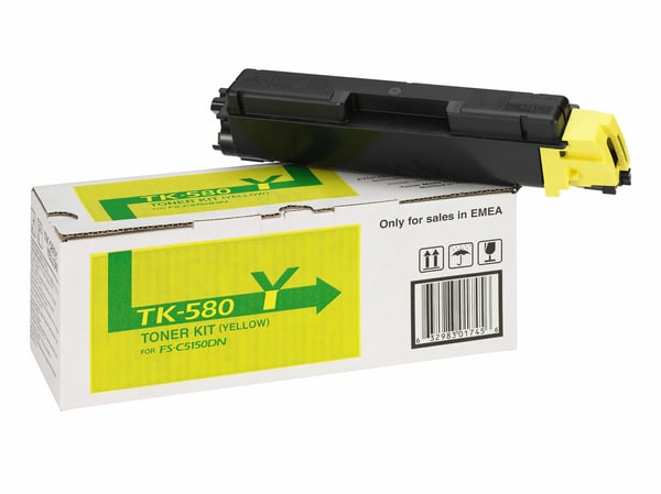 KYOCERA TK-580Y tonerpatron 1 stk Original Gul