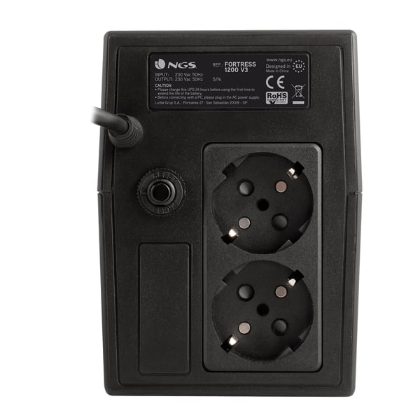 NGS FORTRESS 1200 V3 UPS-enhed Standby (offline) 1,2 kVA 480 W 2 AC stikkontakt(er)