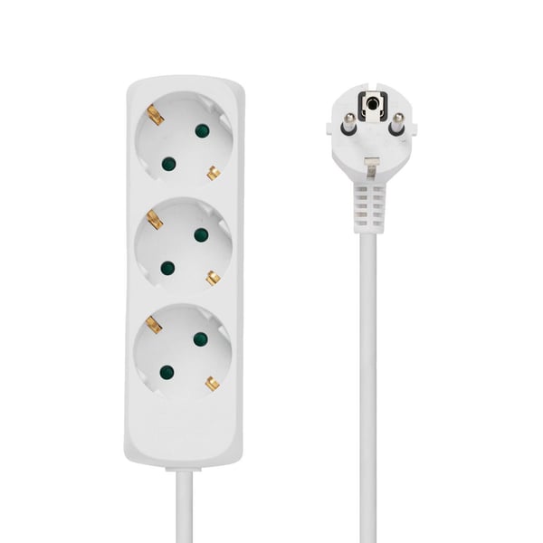 Microconnect GRU003W stikdåse 1,8 m 3 AC stikkontakt(er) Indendørs Hvid