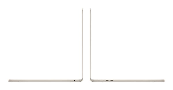 Apple MacBook Air Apple M M3 Laptop 38,9 cm (15.3") 8 GB 256 GB SSD Wi-Fi 6E (802.11ax) macOS Sonoma Beige