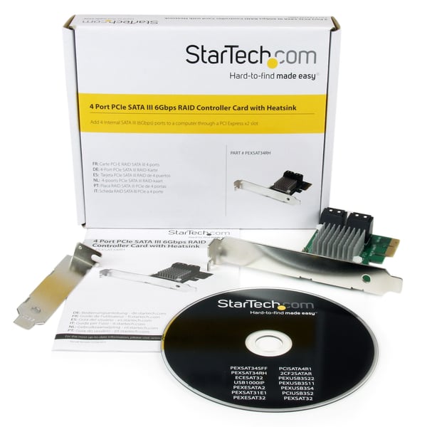 StarTech.com 4 Port SATA III RAID-kontroller PCI Express-gränssnittskort - PCIe Serial-ATA Contr