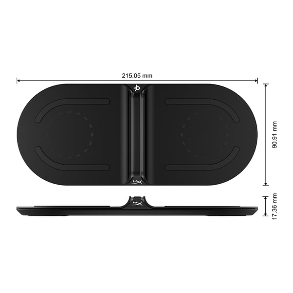 HyperX ChargePlay Base Universal Svart USB Trådlös laddning Snabb laddning inomhus