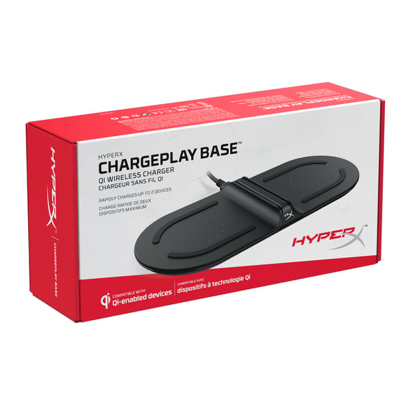 HyperX ChargePlay Base Universal Svart USB Trådlös laddning Snabb laddning inomhus