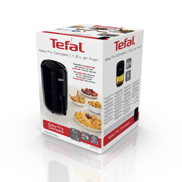 Tefal Easy Fry EY3018 Single 1,6 l Fristående Varmluftsfritös Svart