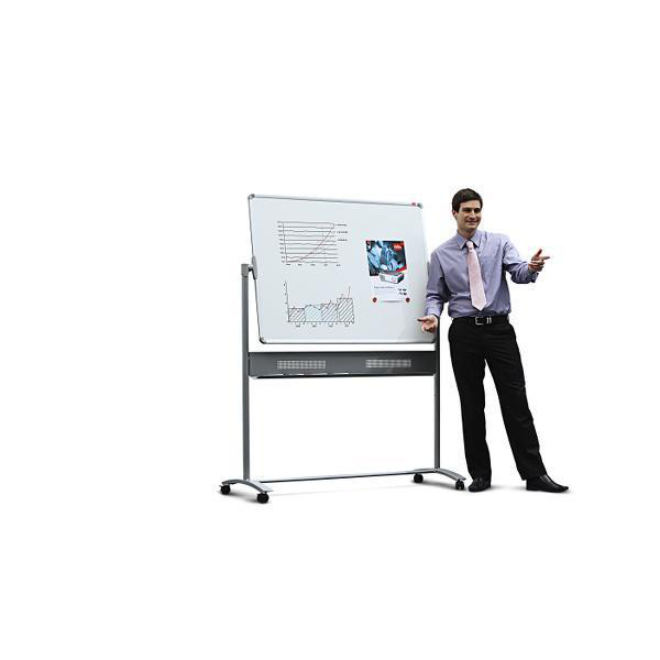 Nobo Impression Pro emaljeret magnetisk mobilt whiteboard 1200 x 900 mm