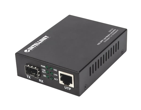 Intellinet 508193 netværksomformer til medie 10000 Mbit/s Sort