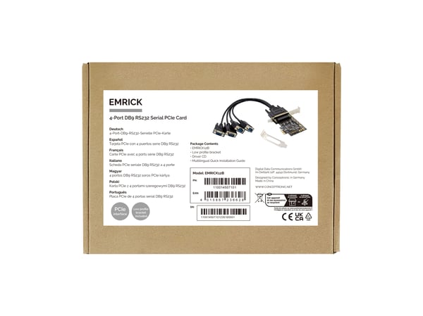 Conceptronic EMRICK12B nätverkskort/adapters Intern RS-232