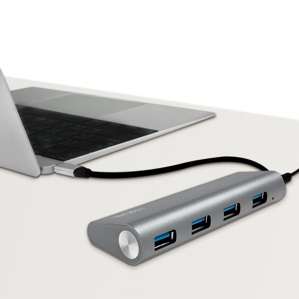 LogiLink UA0309 interface hub USB 3.2 Gen 1 (3.1 Gen 1) Type-C 5000 Mbit/s Grå