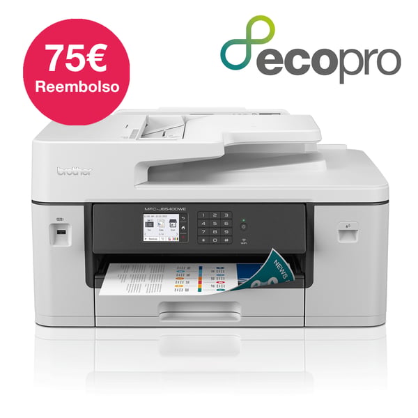 Brother MFCJ6540DWERE1 Färgbläckstråle multifunktionsskrivare A3-skrivare, skanner, kopiator, fax ADF, duplex, LAN, USB, WL EcoPro (MFCJ6540DWERE1)