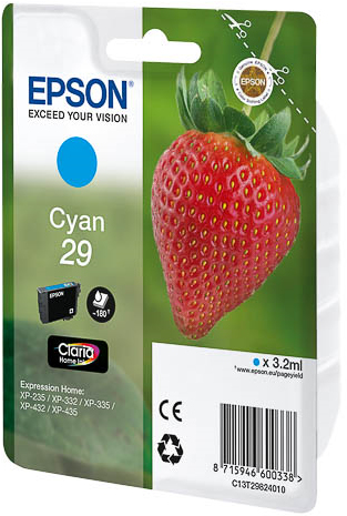 Epson Strawberry Singlepack Cyan 29 Claria Home Ink