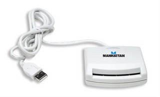 Manhattan 172844 älykortin lukijalaite USB 1.1 Valkoinen