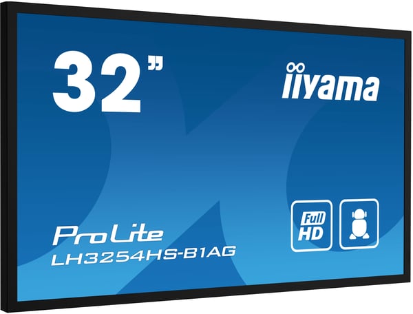 iiyama LH3254HS-B1AG skilte display Digital fladpaneldisplay 80 cm (31.5") LCD Wi-Fi 500 cd/m² Fuld HD Sort Indbygget processer Android 11 24/7
