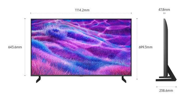 Samsung QE50QN80FAU 127 cm (50") 4K Ultra HD Smart TV Wi-Fi Kulfiber, Sølv
