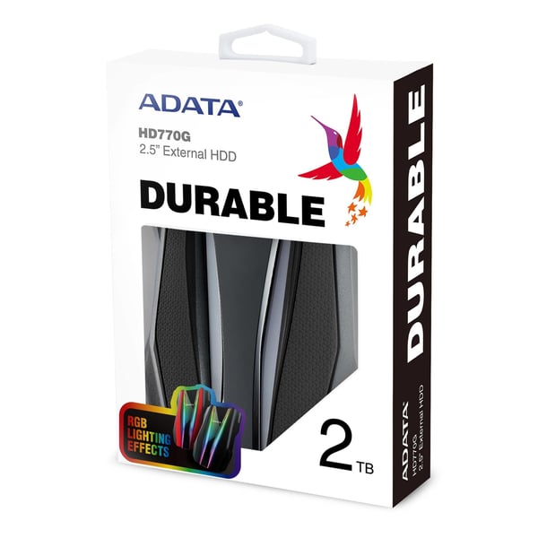 ADATA HD770G externa hårddiskar 2 TB 2.5" 3.2 Gen 1 (3.1 Gen 1) Svart