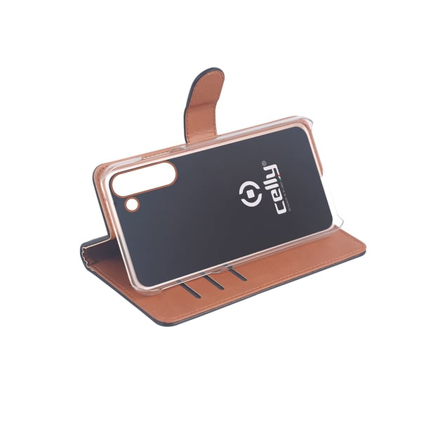 Celly Wally mobiltelefon etui 16 cm (6.3") Folie Sort, Brun