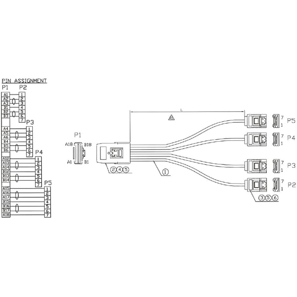 InLine 27620A Serial Attached SCSI (SAS)-kabel 0,75 m Rød