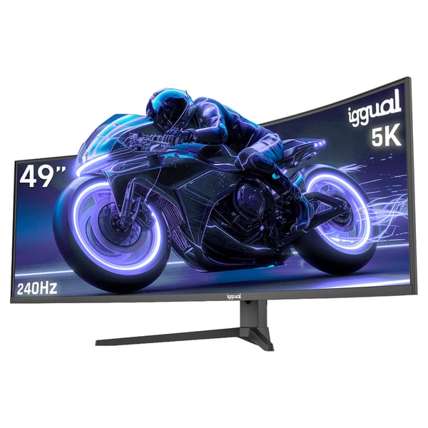 iggual ML49C tietokoneen litteä näyttö 124,5 cm (49") 5120 x 1440 pikseliä UltraWide 5K HD LED Musta
