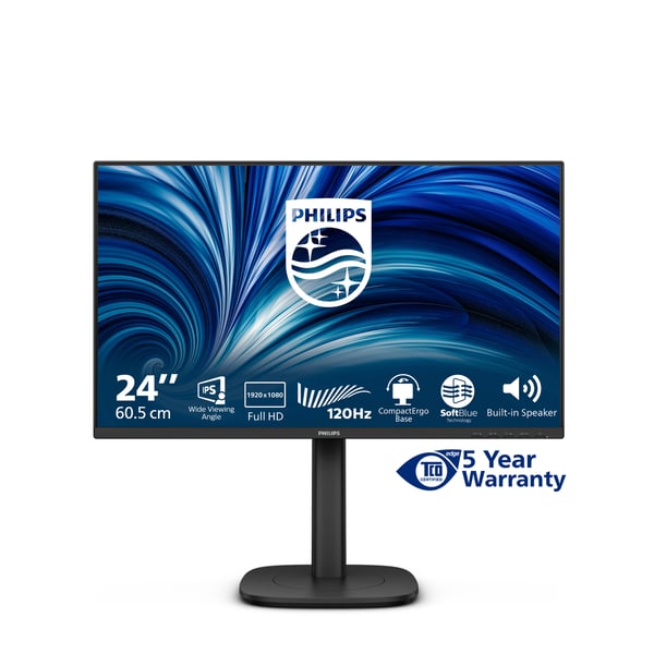 Philips 3000 series 24B2N3200J/00 tietokoneen litteä näyttö 60,5 cm (23.8") 1920 x 1080 pikseliä Full HD LCD Musta
