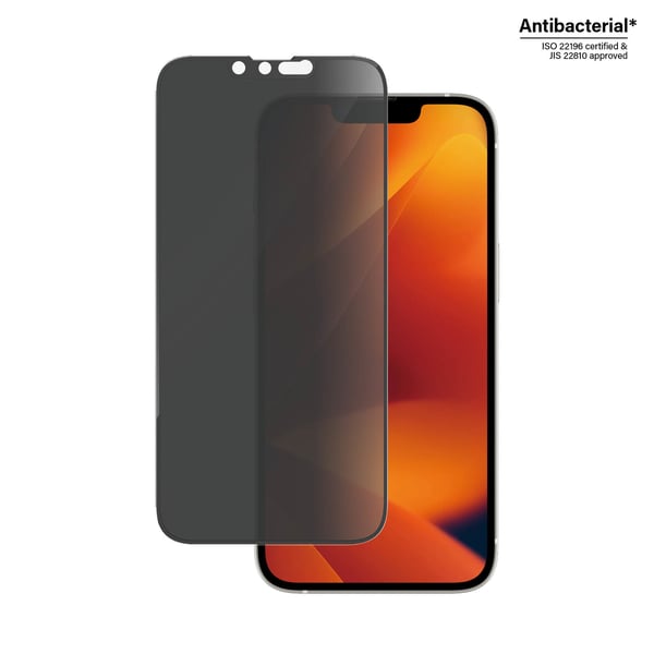 PanzerGlass ® Privacy Skærmbeskyttelse iPhone 14 | 13 | 13 Pro | Ultra-Wide Fit