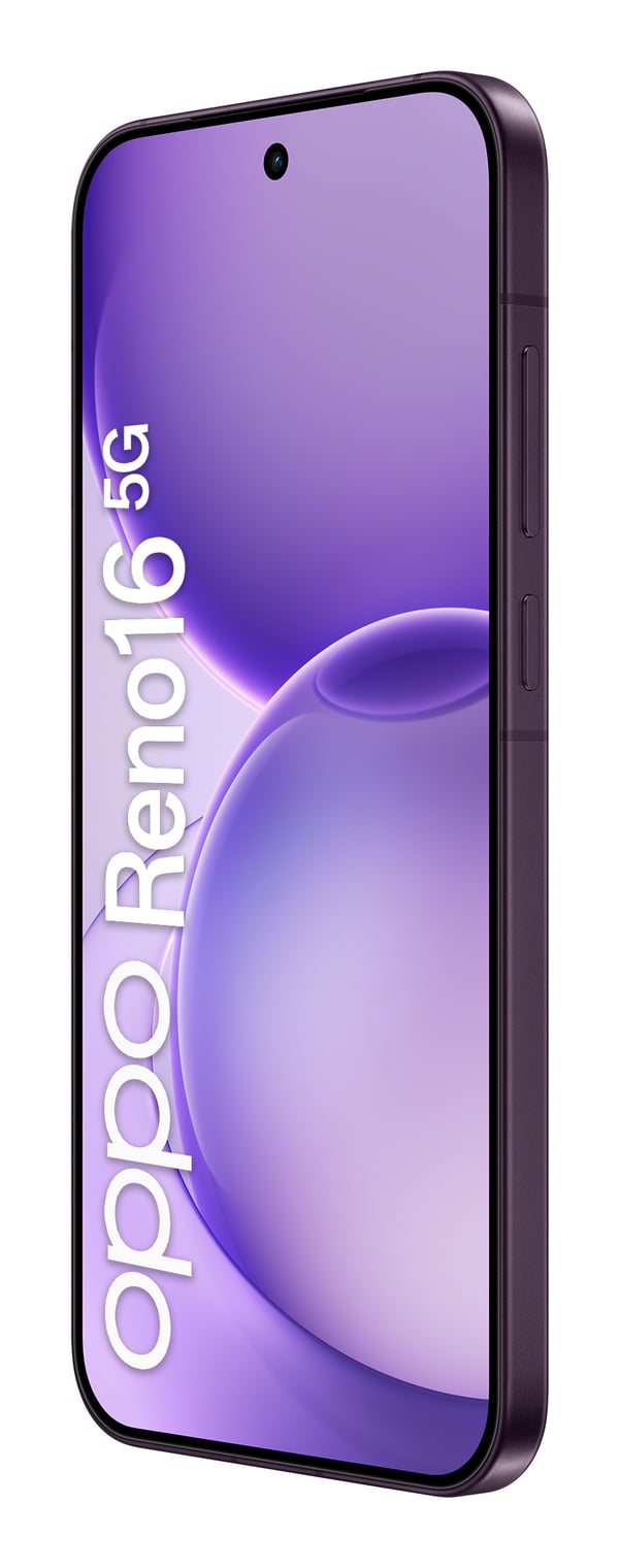 OPPO Reno16 5G Purple Black Box 16,1 cm (6.32") Dual SIM Android 16.0 USB Type-C 8 GB 512 GB 6000 mAh Lilla
