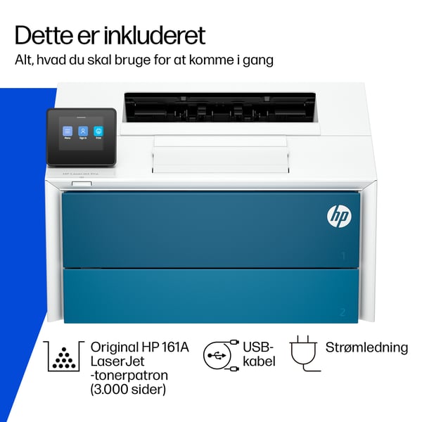 HP LaserJet Pro 4007dn Sort og hvid Printer, Kun ethernet