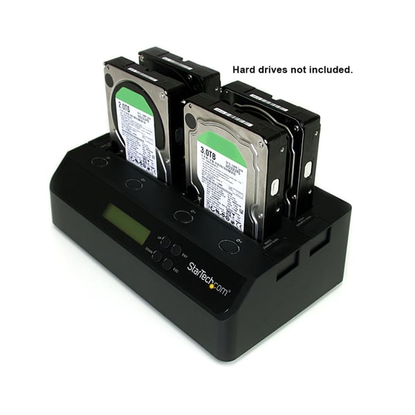 StarTech.com 4-facks hårddiskkopieringsstation USB 3.0 / eSATA till SATA - HDD 1:3-duplicerare - Fristå