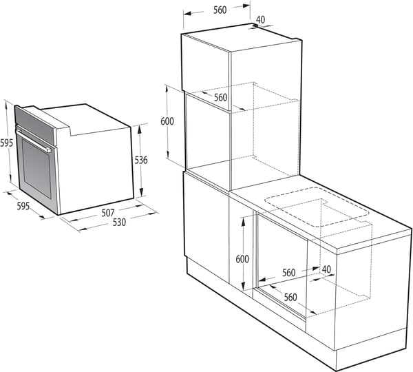 Gorenje Indbygningsovn (73 L) med op til 250 °C til bagning og sprøde ovnretter. Stor kapacitet gør det nemt at lave flere retter samtidig, mens enkel betjening og AquaClean sikrer nem brug og hurtig rengøring i hverdagen.