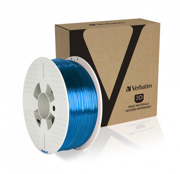 Verbatim 55064 3D print materiale Polyethylenterephthalatglycol (PETG) Blå, Transparent 1 kg