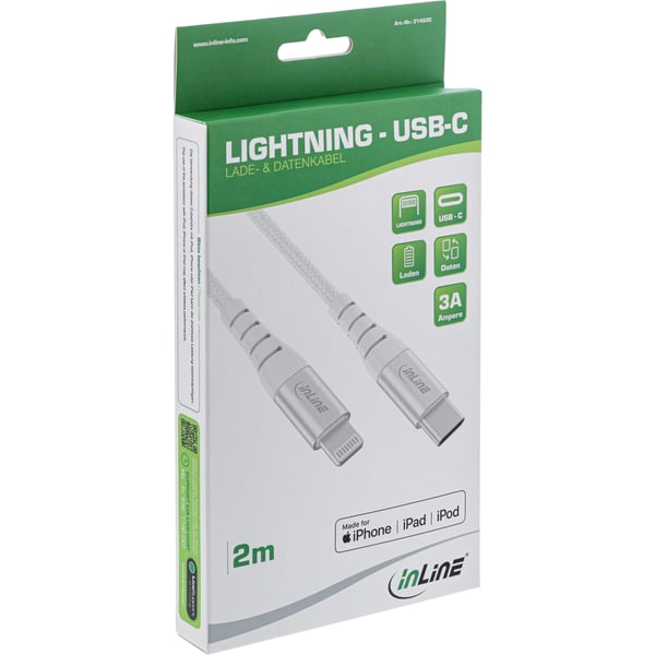InLine 31450C Lightning kabel 1 m Sølv