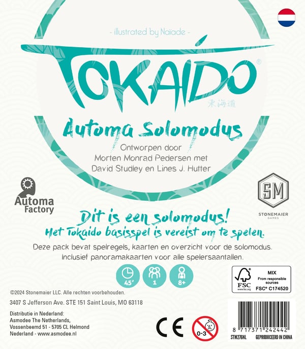 Asmodee Tokaido Automa Solomodus Brädspel