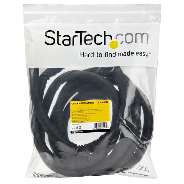 StarTech.com WKSTNCM2 kaapelinjärjestäjä Kaapelin suojus Musta 1 kpl