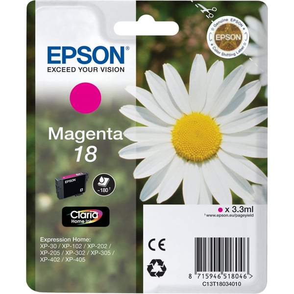 Epson Daisy Yksittäispakkaus, magenta 18 Claria Home -muste