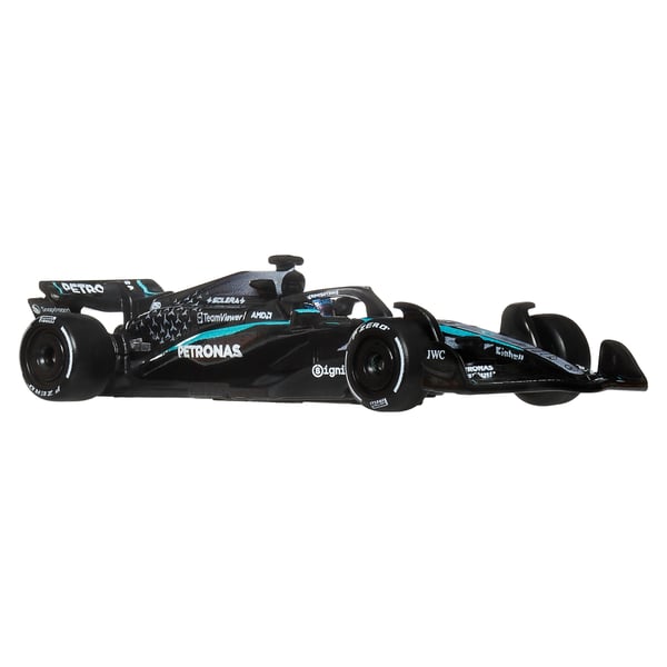 Hot Wheels Premium Mercedes-AMG PETRONAS Formula One-team i 2-pack med Russells och Antonellis racerbilar