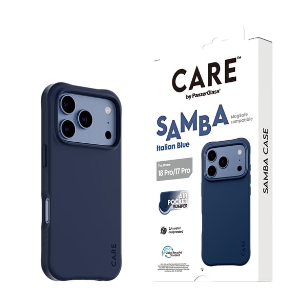 PanzerGlass CARE™ by ® Samba Case Italian Blue m. MagSafe iPhone 2026 Pro | 17 Pro